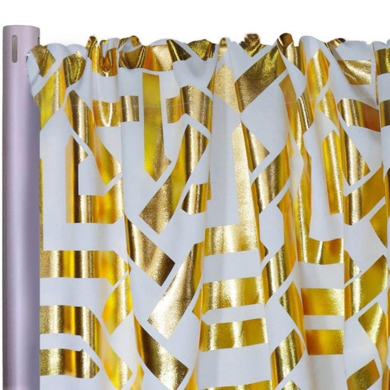 Majestic (Metallic Print) Drapery Panels (58" Wide) / 4 Colors