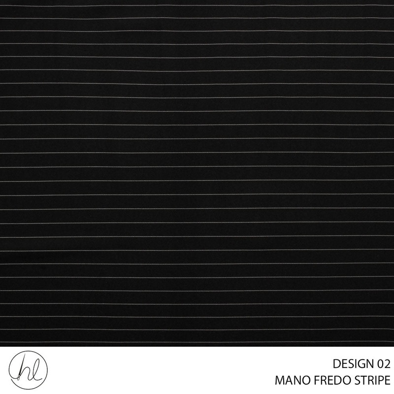 MANO FREDO STRIPE 150CM BLACK ROLL ROLL 001