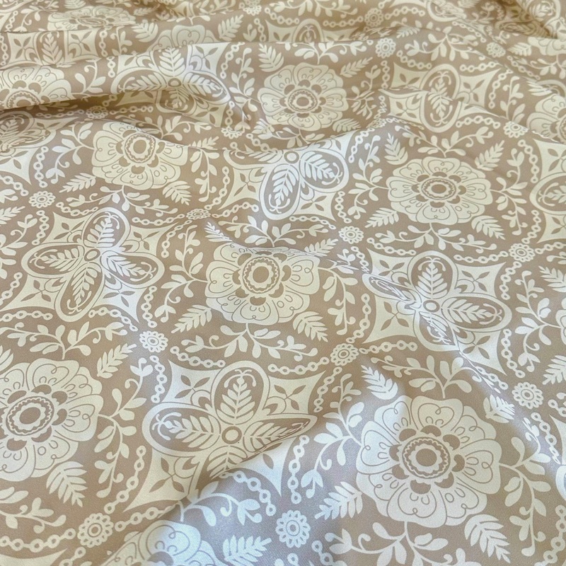 Morocco (Poly Print) Drapery Panel in Taupe