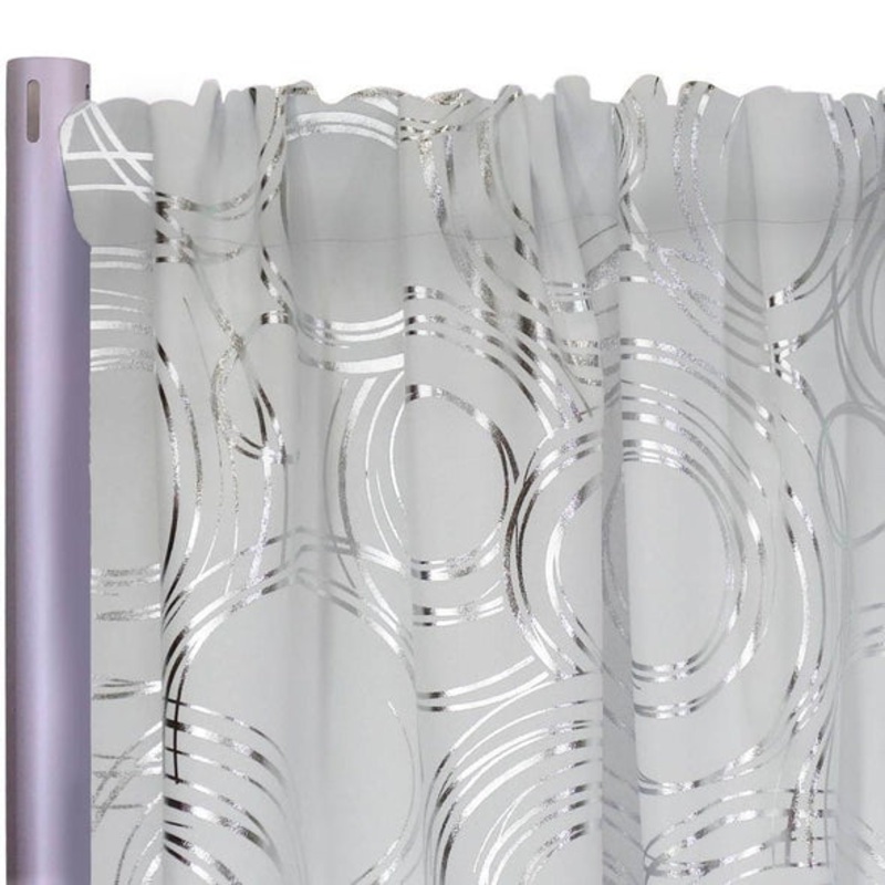 Orbit (Metallic Print) Drapery Panels (58" Wide) / 4 Colors