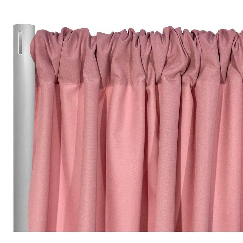 Premium Poly (Poplin) Drapery Panel in Coral 1202