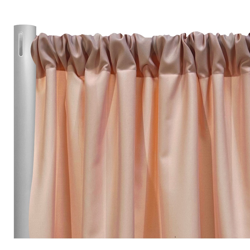Premium Poly (Poplin) Drapery Panel in Peach 1176