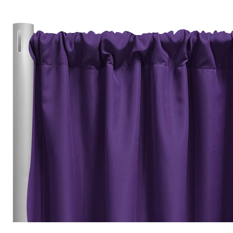 Premium Poly (Poplin) Drapery Panel in Purple 1258