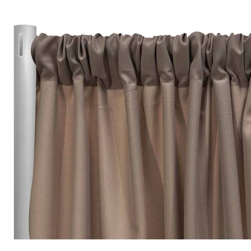 Premium Poly (Poplin) Drapery Panel in Taupe D 1410
