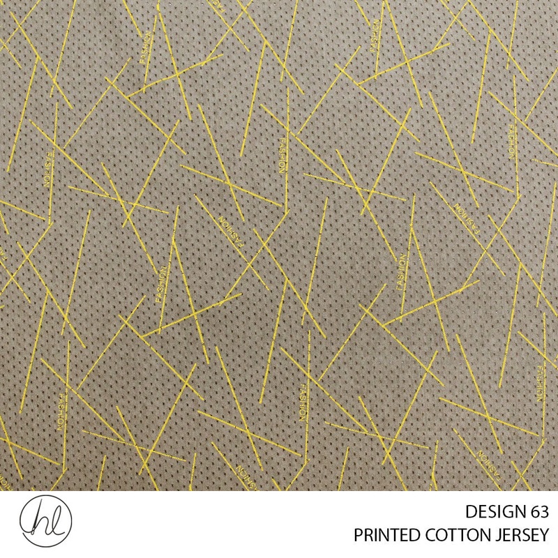 PRINTED COTTON JERSEY DESIGN 63 150CM WIDE PER M51