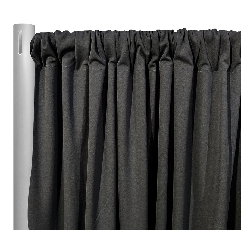 Scuba (Wrinkle-Free) Drapery Panel in Charcoal