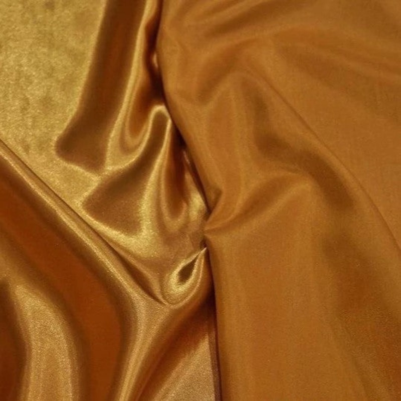 Shantung Satin (Reversible) Drapery Panel in Gold