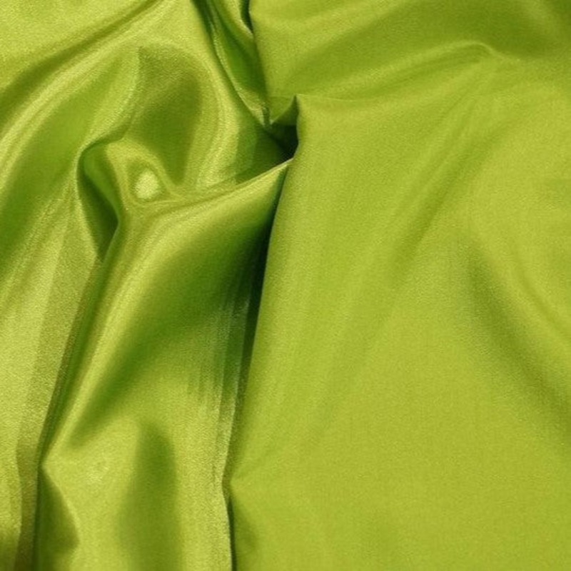 Shantung Satin (Reversible) Drapery Panel in Lime