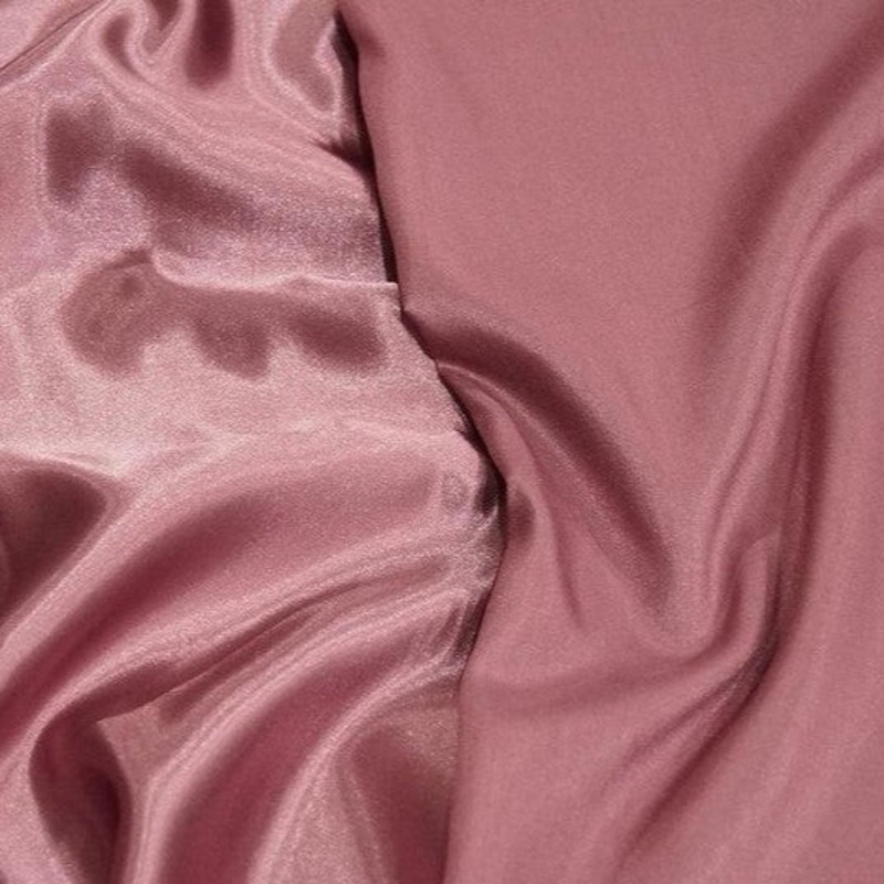 Shantung Satin (Reversible) Drapery Panel in Mauve