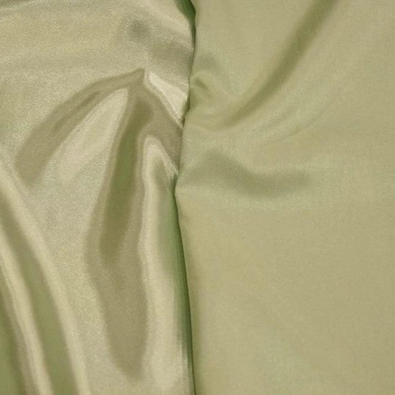 Shantung Satin (Reversible) Drapery Panel in Mint