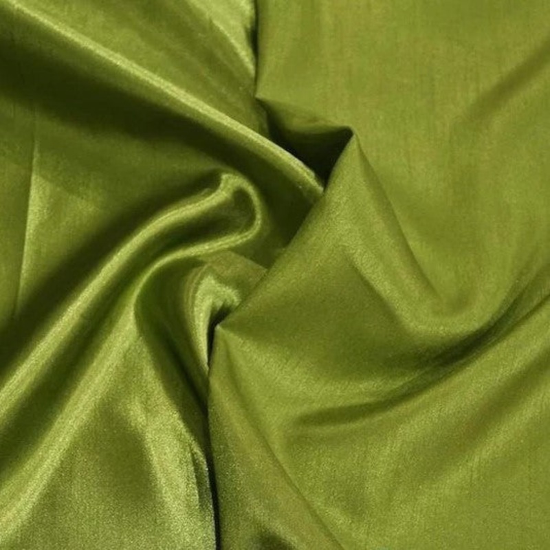 Shantung Satin (Reversible) Drapery Panel in Willow Green