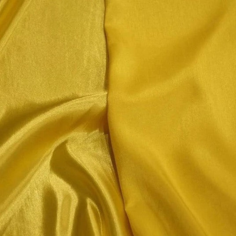 Shantung Satin (Reversible) Drapery Panel in Yellow