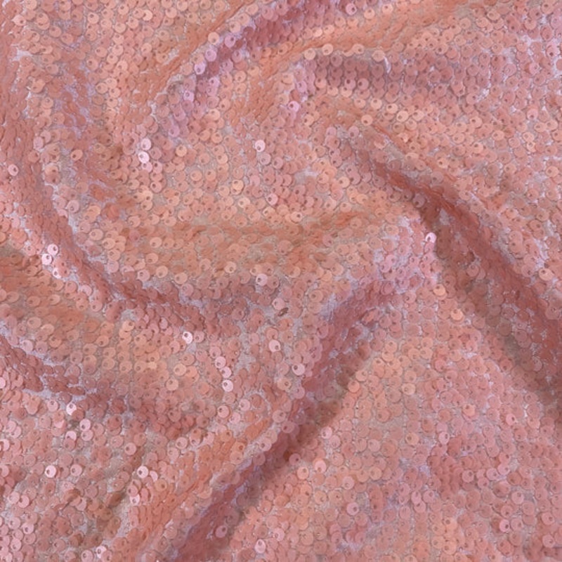 Taffeta Sequins Drapery Panel in Dusty Rose
