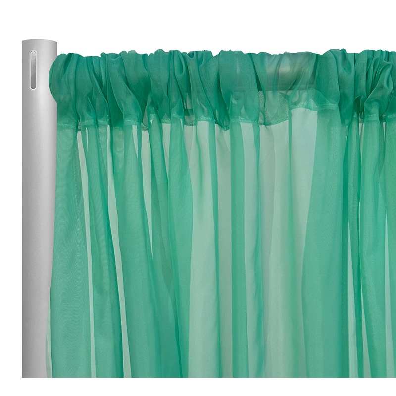 Voile Drapery Panel in Emerald 5638