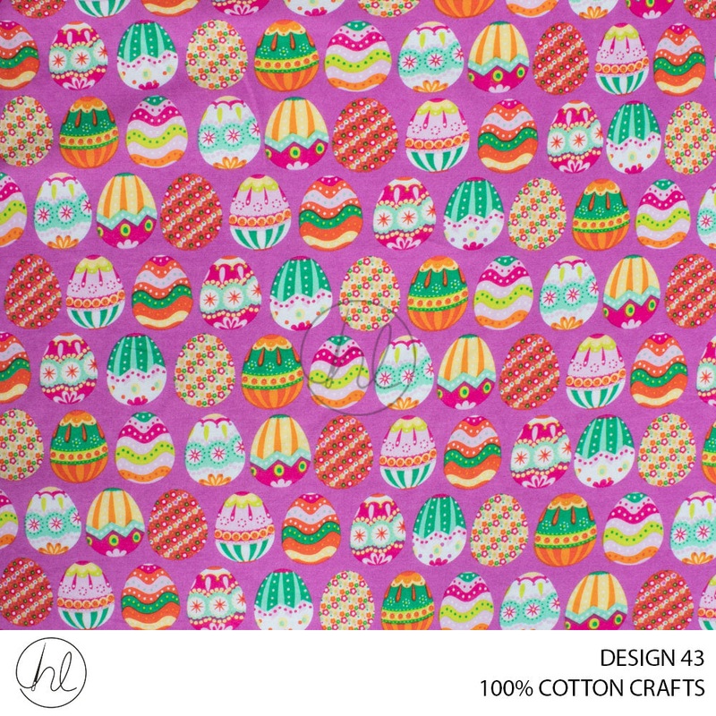 100% COTTON CRAFTS 51 ASSORTED 145CM PER M
