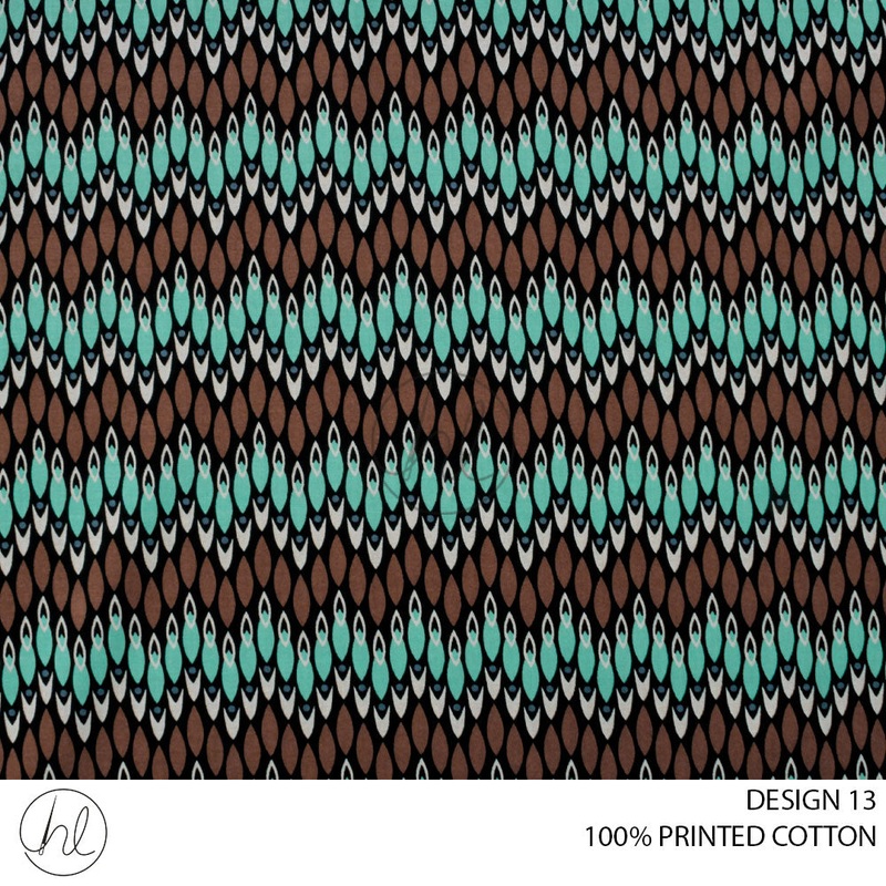 100% COTTON PRINT PER M MULTI DESIGN 13 145CM WIDE