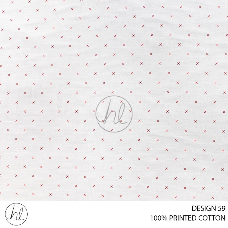 100% PRINTED COTTON 3408 WHITE  110CM PER M