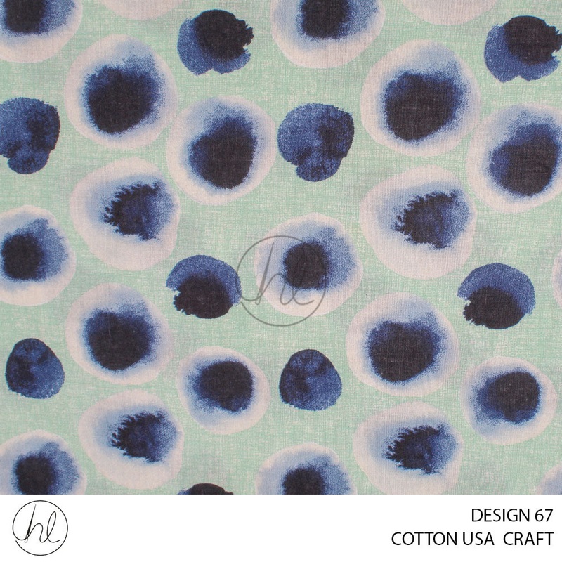 COTTON USA CRAFTS PER M LIGHT GREEN DESIGN 67 112CM WIDE