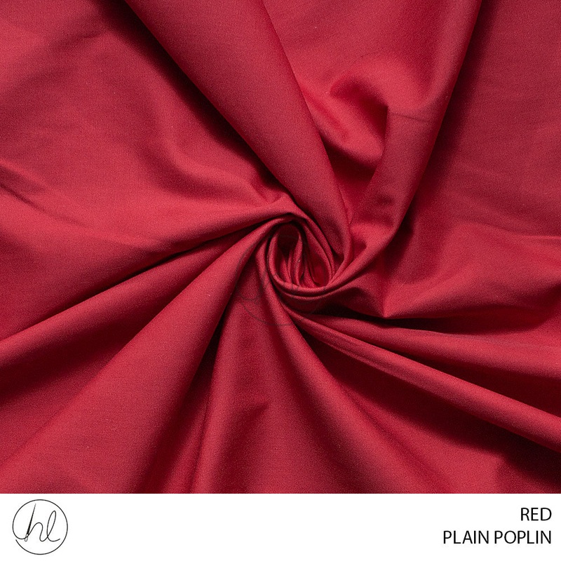 Plain Poplin 932 Red 150cm Per M