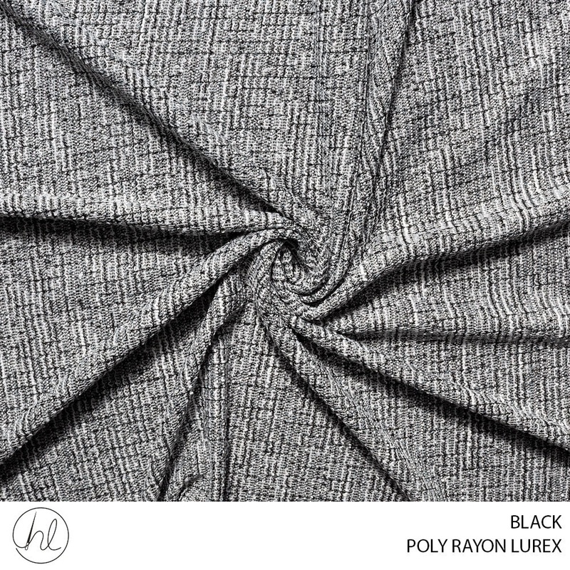 POLY RAYON LUREX 51 BLACK 150CM PER M