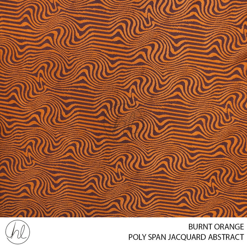POLY SPAN JACQUARD ABSTRACT 51 BURNT ORANGE 150CM PER M
