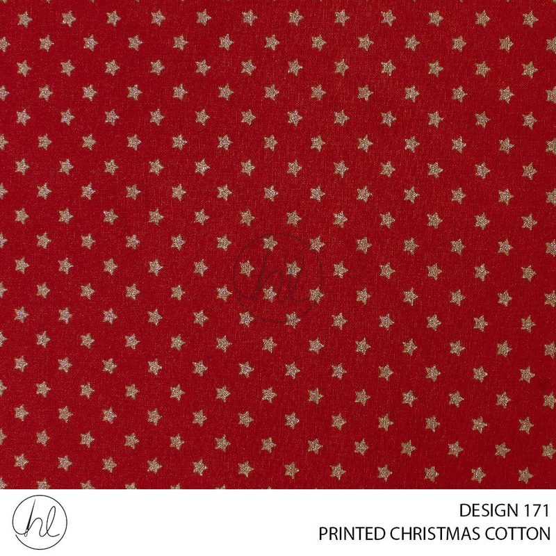PRINTED CHRISTMAS COTTON DESIGN 09 51 RED 145CM PER M