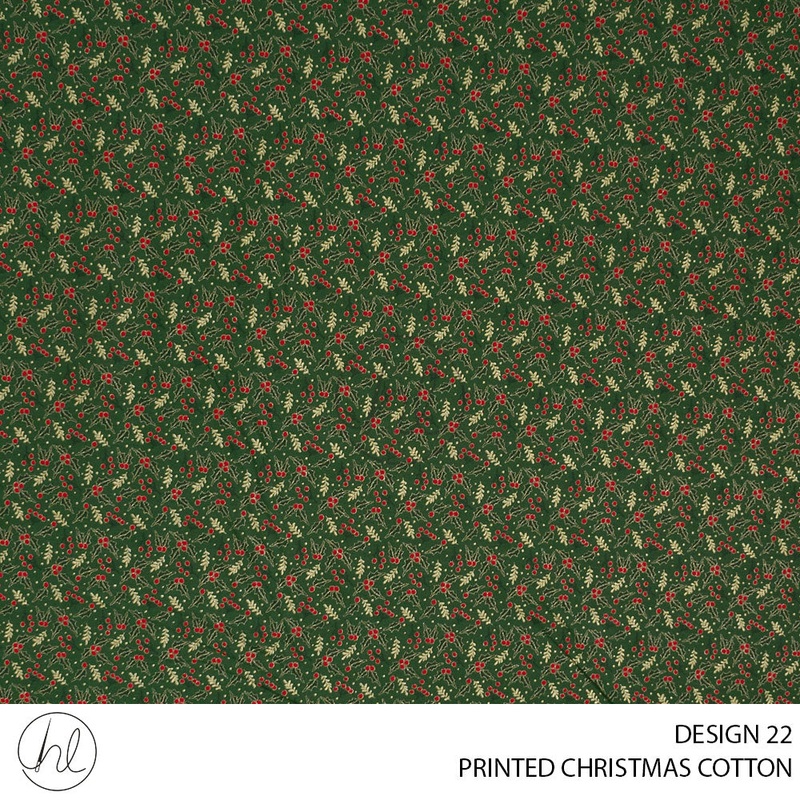 PRINTED CHRISTMAS COTTON DESIGN 150 51 EMERALD 145CM PER M