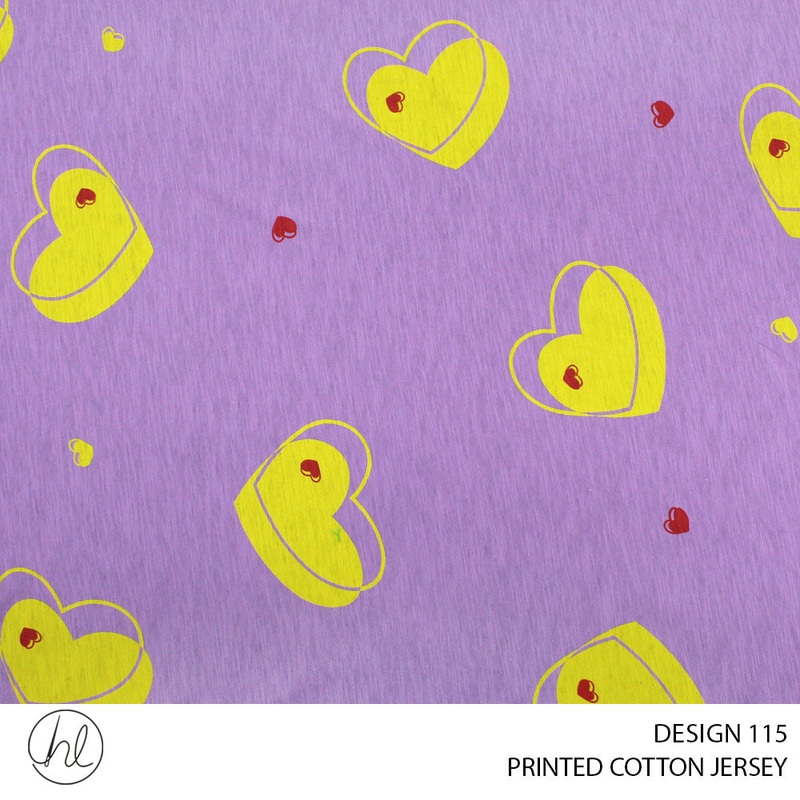 PRINTED COTTON JERESEY DESIGN 115 150CM WIDE PER M51