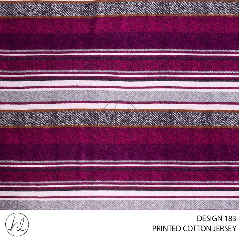 PRINTED COTTON JERSEY 51 MAROON 150CM PER M