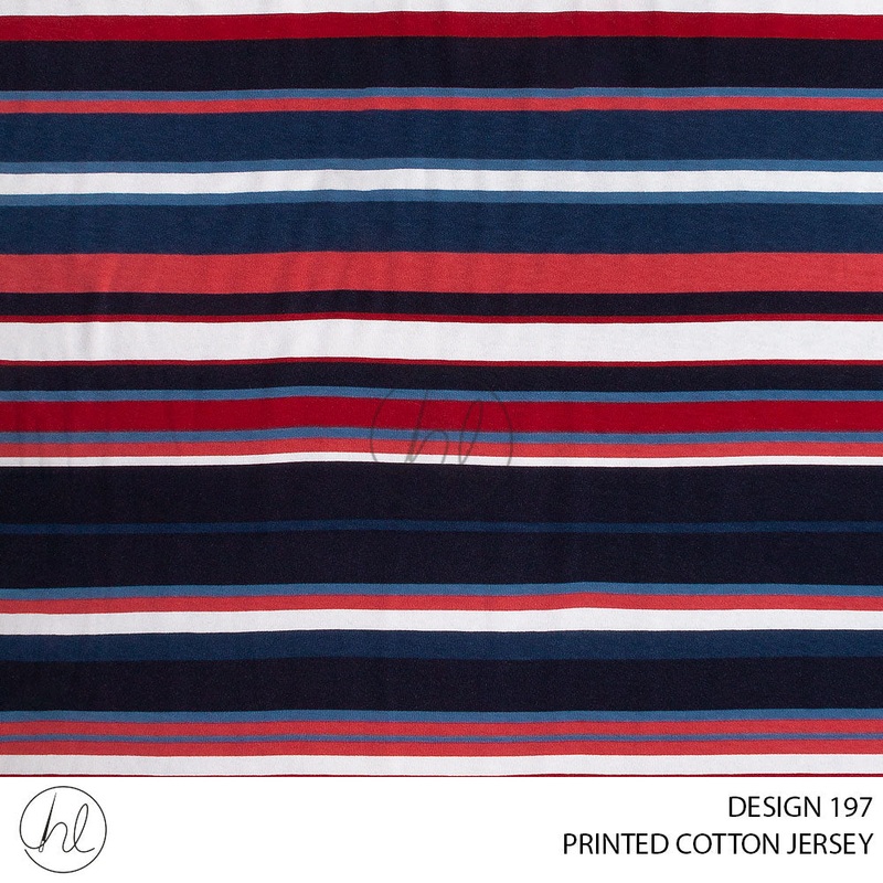 PRINTED COTTON JERSEY 51 NAVY 150CM PER M