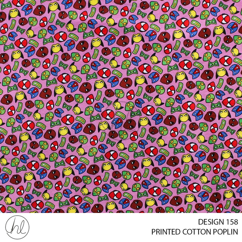 PRINTED COTTON POPLIN 51 PINK 145CM PER M