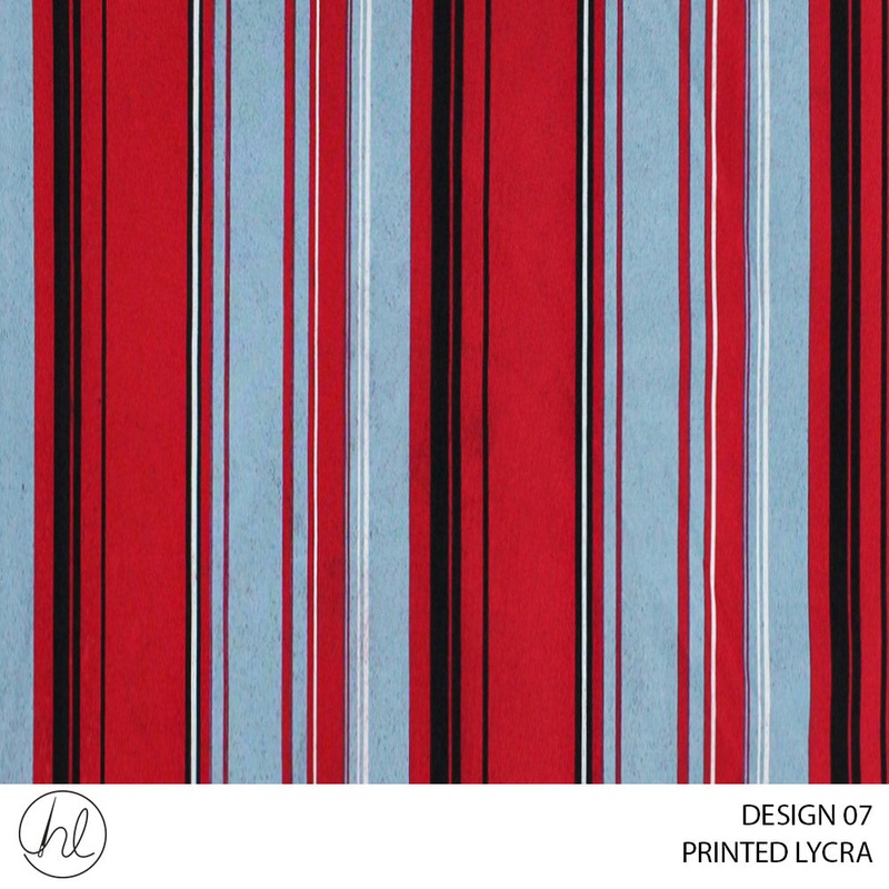 PRINTED LYCRA DESIGN 07 150CM WIDE PER M