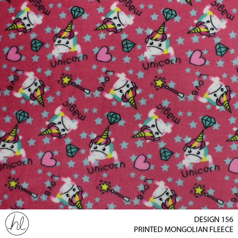 PRINTED MONGOLIAN FLEECE DESIGN 156 150CM PER M51