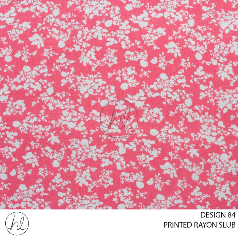 PRINTED RAYON SLUB 51 PER MPINK DESIGN 84150CM WIDE