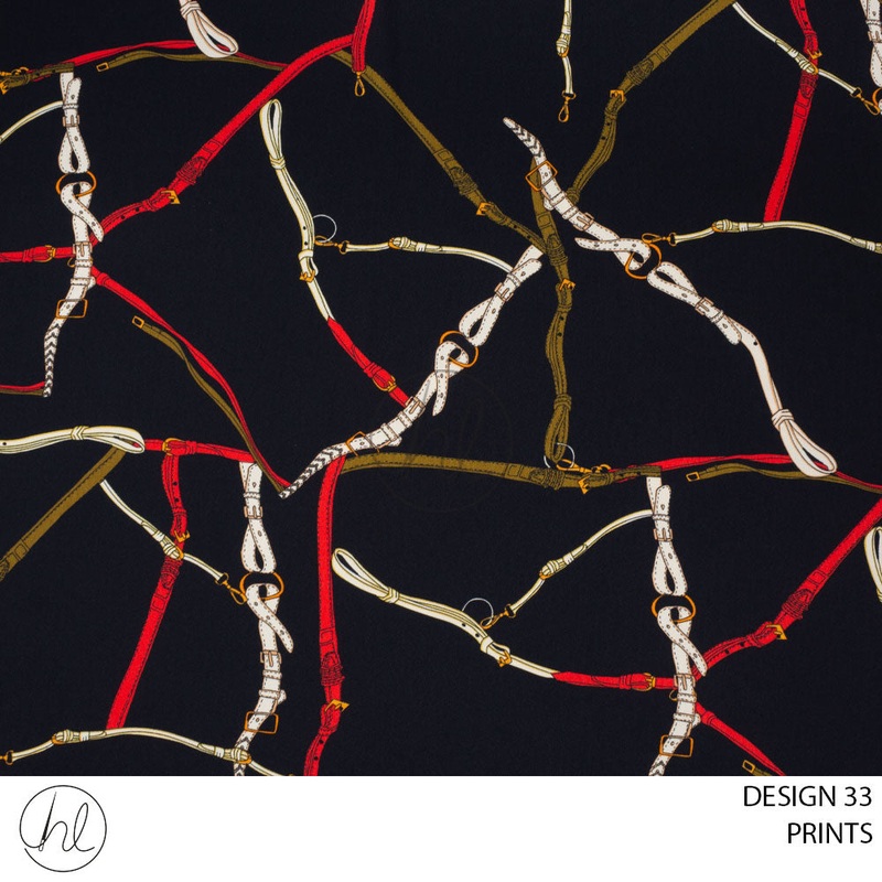 PRINTS 51 PER M BLACKDESIGN 33 150CM WIDE