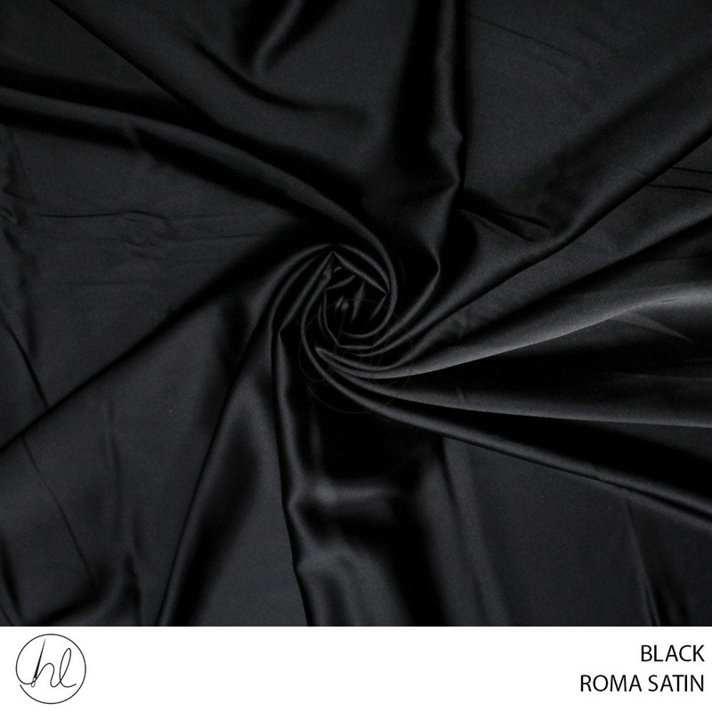 ROMA SATIN 781 BLACK 150CM PER M