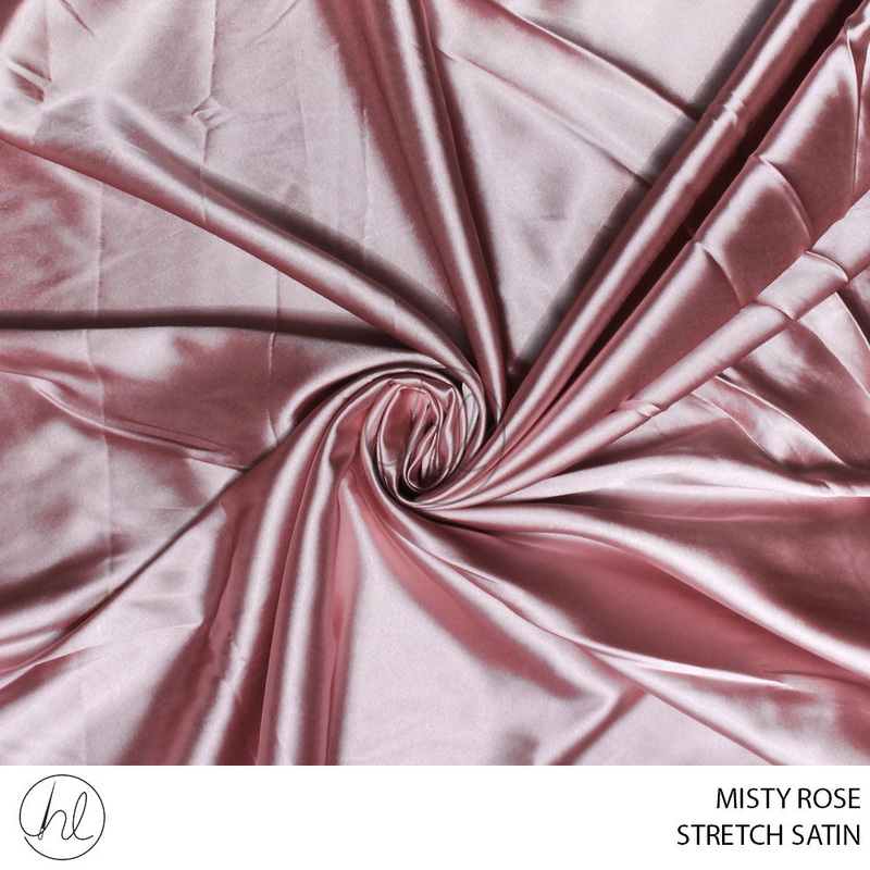 STRETCH SATIN 781 MISTY ROSE 150CM PER M
