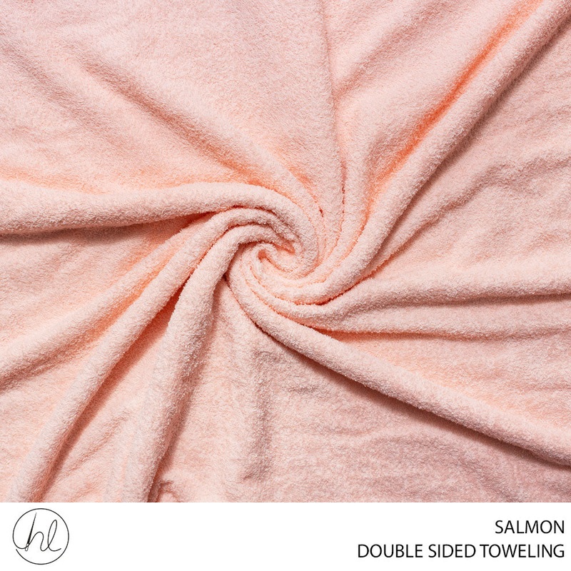 Toweling Dbl Sided Fabric 150cm salmon