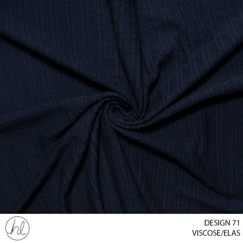 VISCOSE/ELAS 51 NAVY 150CM PER M