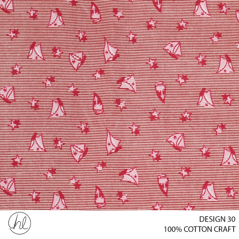 100% COTTON CRAFTS DESIGN 30 150CM WIDE PER M