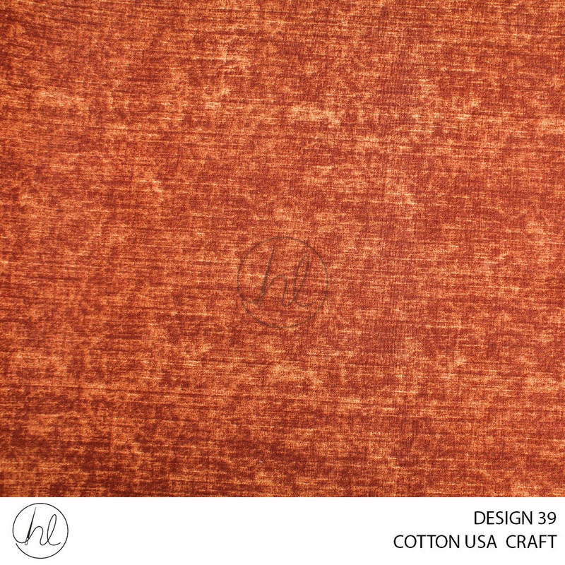 COTTON USA CRAFTS PER M CROSS STROKES RUST DESIGN 39 112CM WIDE