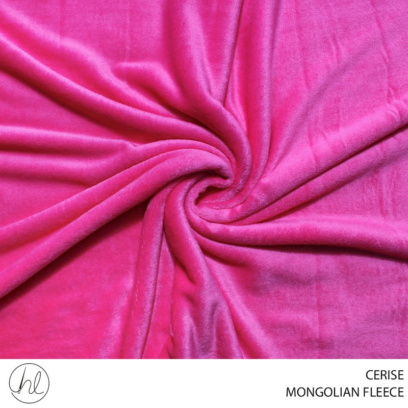 MONGOLIAN FLEECE 150CM CERISE ROLL 001 1