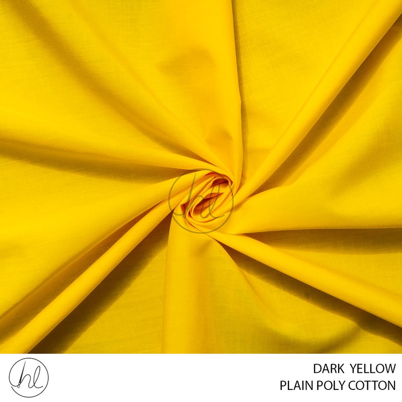 PLAIN POLY COTTON FABRIC 112CM D.YELLOW