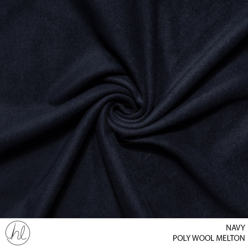 POLY WOOL MELTON 51 NAVY 150CM PER M