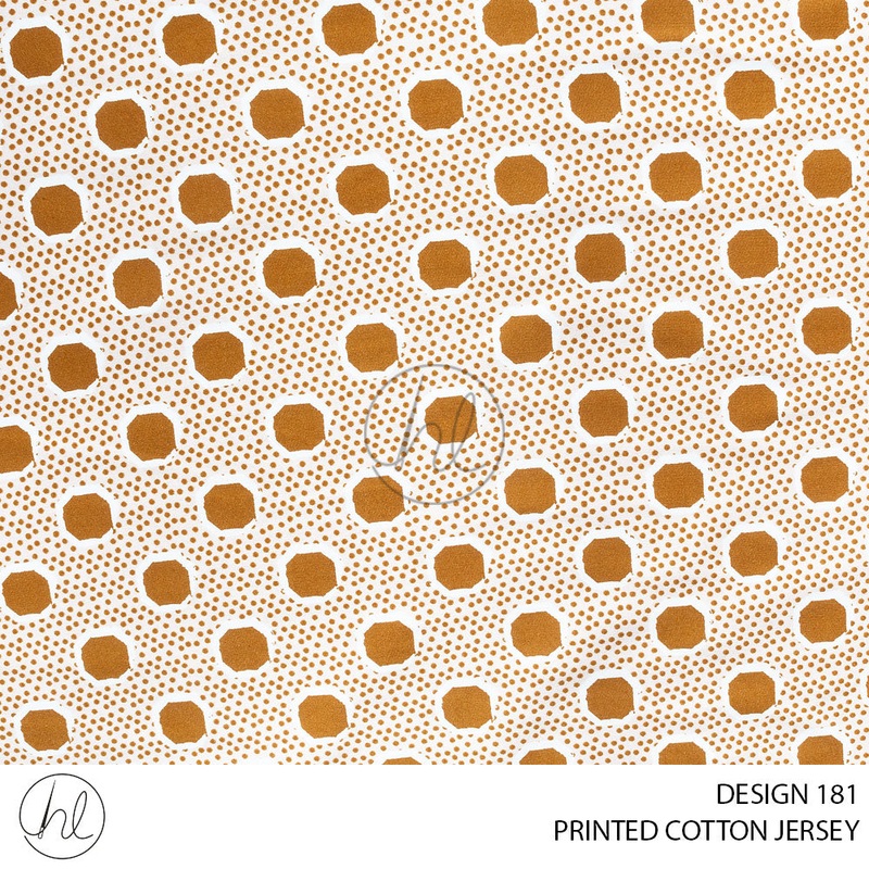 PRINTED COTTON JERSEY 51 RUST 150CM PER M