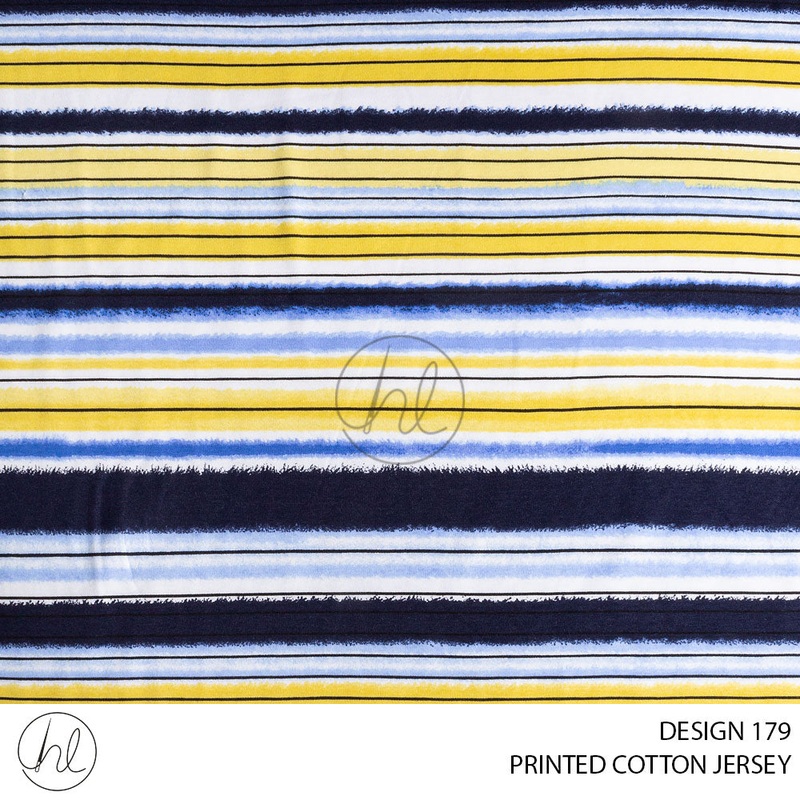 PRINTED COTTON JERSEY 51 YELLOW 150CM PER M