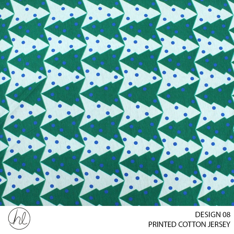 PRINTED COTTON JERSEY DESIGN 08 150CM WIDE PER M51