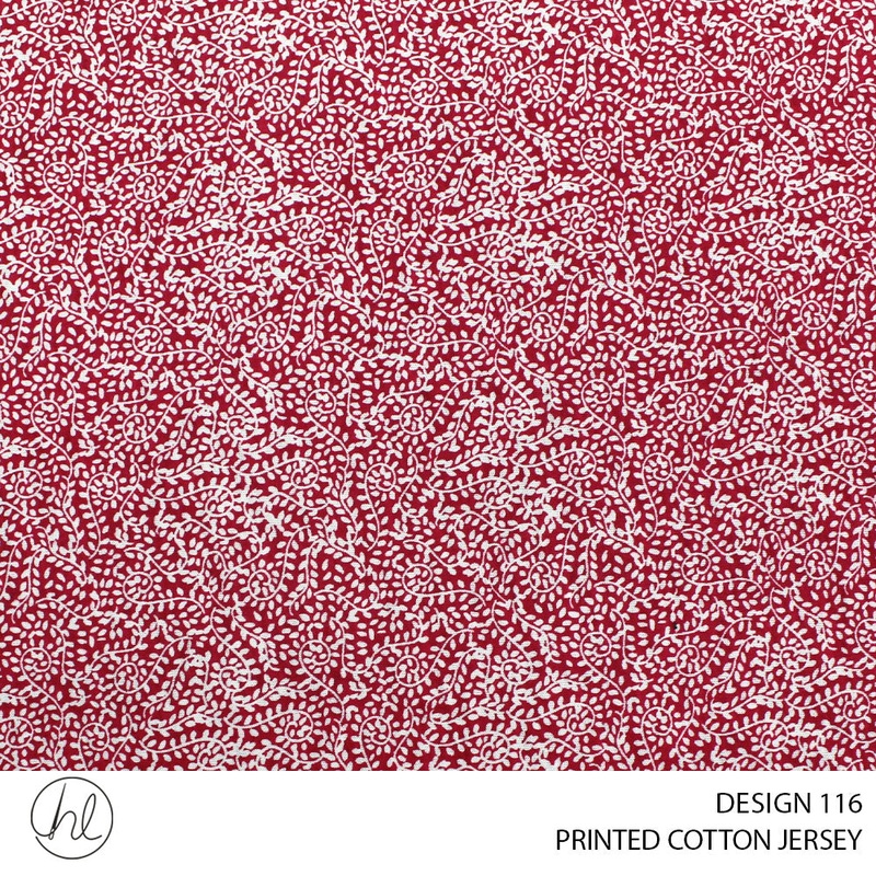 PRINTED COTTON JERSEY DESIGN 116 150CM WIDE PER M51