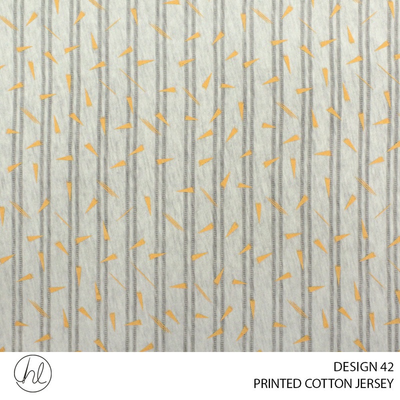 PRINTED COTTON JERSEY DESIGN 42 150CM WIDE PER M51