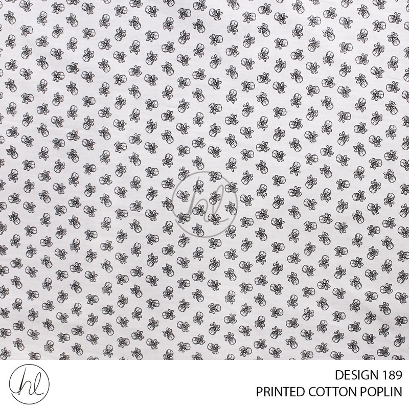 PRINTED COTTON POPLIN 51 WHITE 145CM PER M